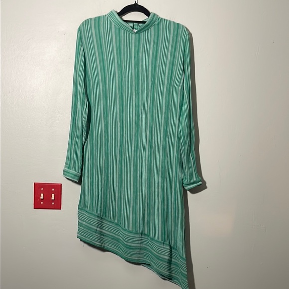 My zen Striped Long Sleeve asymmetrical dress 44 - Picture 1 of 6